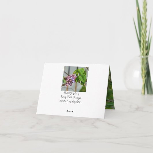 Lilacs im Frühling Karte (Rückseite)