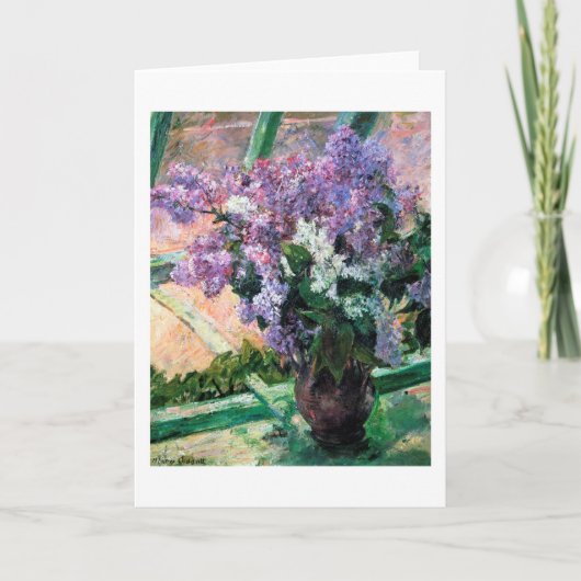 Lilacs in a Window, Mary Cassatt Karte (Vorderseite)