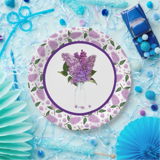 Lilacs in der Frühjahrspapierplatte Pappteller (Party)