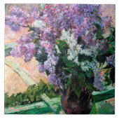Lilacs in einem Fenster, Mary Cassatt Fliese (Vorderseite)