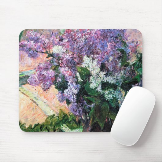 Lilacs in einem Fenster, Mary Cassatt Mousepad (Mit Mouse)