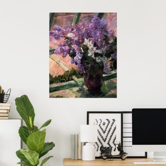 Lilacs in einem Fenster, Mary Cassatt Poster (Heimbüro)
