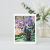 Lilacs in einem Fenster, Mary Cassatt Postkarte (Stehend Vorderseite)