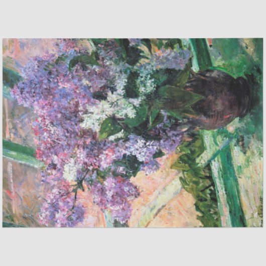 Lilacs in einem Fenster, Mary Cassatt Seidenpapier (Vorderseite)