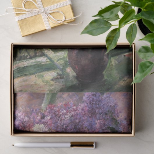 Lilacs in einem Fenster-Testpapier Seidenpapier (Geschenk)