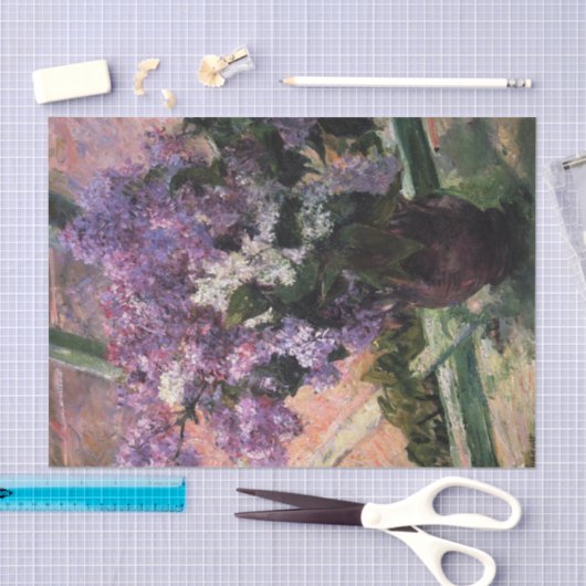 Lilacs in einem Fenster-Testpapier Seidenpapier (Handwerk)