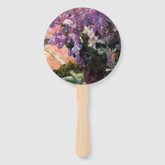 Lilacs in einem Fenster von Mary Cassatt Fächer (Vorderseite)