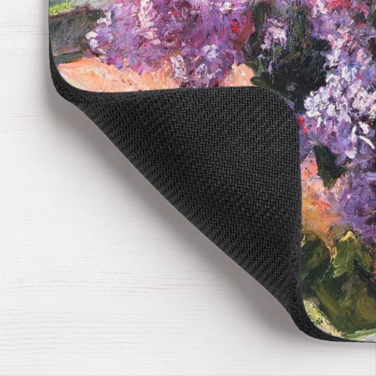 Lilacs in einem Fenster von Mary Cassatt Mousepad (Ecke)
