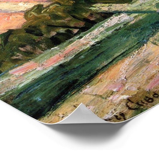 Lilacs in einem Fenster von Mary Cassatt Poster (Ecke)