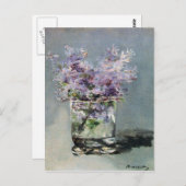 Lilacs in einem Glas von Edouard Manet Postkarte (Vorne/Hinten)