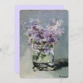 Lilacs in einem Glas von Manet Brautparty Einladung (Vorne/Hinten)