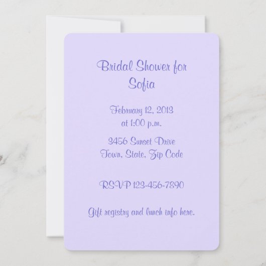 Lilacs in einem Glas von Manet Brautparty Einladung (Rückseite)