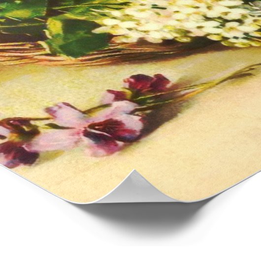Lilacs in einem Korb von Catherine Klein Print Poster (Ecke)