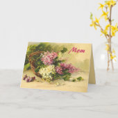 Lilacs in einem Muttertag im Korb Karte (Gelbe Blume)