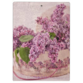 Lilacs in einem Viktorianischen Hutkasten Klemmbrett (Rückseite)