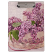 Lilacs in einem Viktorianischen Hutkasten Klemmbrett (Vorderseite)