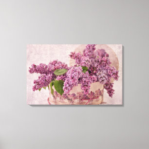 Lilacs in einem Viktorianischen Hutkasten Leinwanddruck