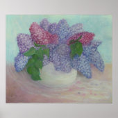 Lilacs in einer Vase Poster (Vorne)