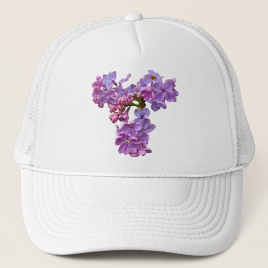 Lilacs in Springtime Truckerkappe (Vorderseite)