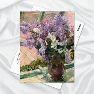 Lilacs in Window Mary Cassatt Postkarte