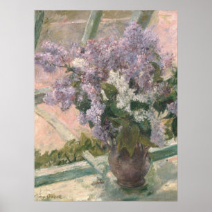 Lilacs in Window von Mary Cassatt American Painter Poster