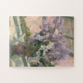 Lilacs in Window von Mary Cassatt American Painter Puzzle (Horizontal)