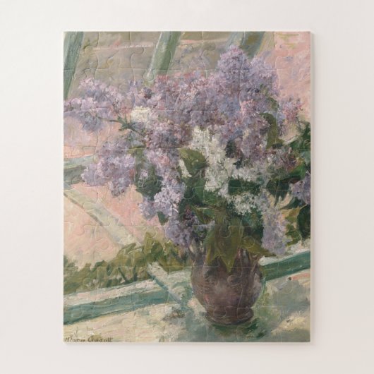 Lilacs in Window von Mary Cassatt American Painter Puzzle (Vertikal)