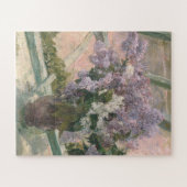 Lilacs in Window von Mary Cassatt American Painter Puzzle (Horizontal)