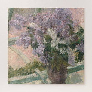 Lilacs in Window von Mary Cassatt American Painter Puzzle