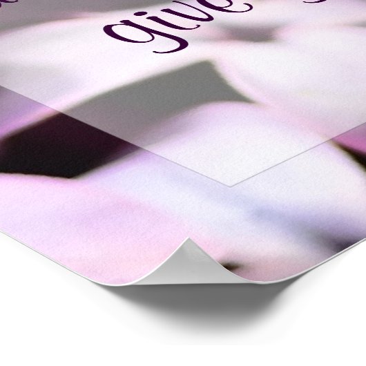 Lilacs Jeremiah 29:11 Poster (Ecke)