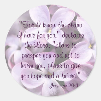 Lilacs Jeremiah 29:11 Uhr Aufkleber