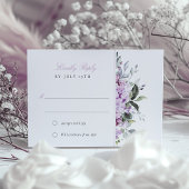 Lilacs Lavender Bliss Wedding RSVP Card Einladung
