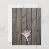 Lilacs & Lights on Barn Wood Lila Wedding Save The Date (Rückseite)