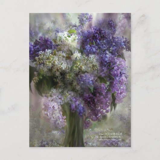Lilacs of Liebe Art Postcard Postkarte (Vorderseite)