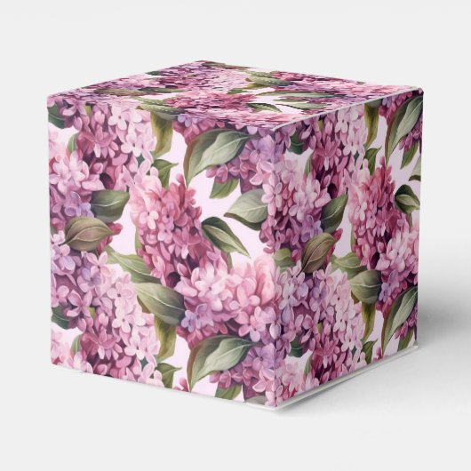 Lilacs Print Party Leckerei Box Geschenkschachtel (Rückseite)