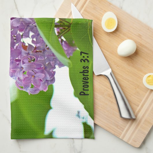 Lilacs Proverbs 3:7 Küchentücher (Viertel Falte)
