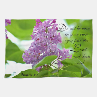 Lilacs Proverbs 3:7 Küchentücher