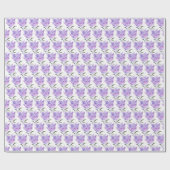 Lilacs Purple Flowers Watercolor Nature Pattern Geschenkpapier (Flach)