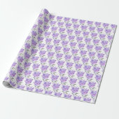 Lilacs Purple Flowers Watercolor Nature Pattern Geschenkpapier (Ungerollt)