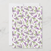 Lilacs & Spring Flowers Brautdusche Einladung (Rückseite)