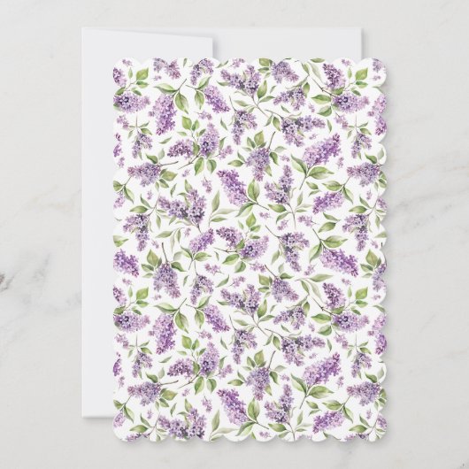 Lilacs & Spring Flowers - Einladung (Rückseite)