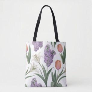 Lilacs Tulips Lilies Shopping Errand Tote Bag Tasche