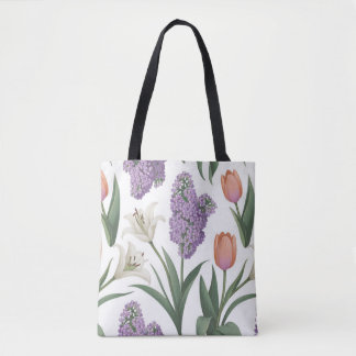 Lilacs Tulips Lilies Shopping Errand Tote Bag Tasche