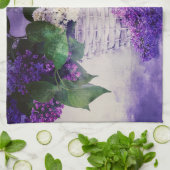 Lilacs und Baskets Geschirrtuch (Gefaltet)