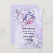 Lilacs und Bluebirds Save The Date (Vorne/Hinten)
