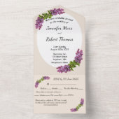 Lilacs und Cream All in One Wedding Invite_2 Einladung (Innen)