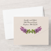 Lilacs und Cream All in One Wedding Invite_2 Einladung (Rückseite)