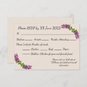 Lilacs und Cream Response Card_2 RSVP Karte (Vorne/Hinten)