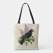 Lilacs und Crow Tasche (Rückseite)