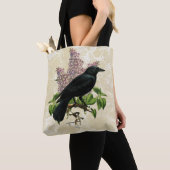 Lilacs und Crow Tasche (Von Nahem)
